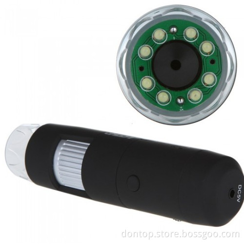 2.4G Wirless Digital Microscope 8 LED Lights 5-200X